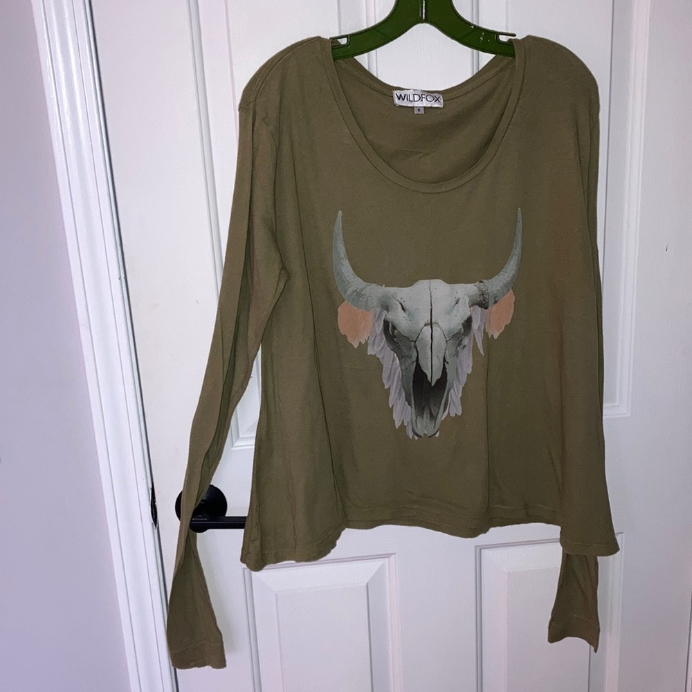 WildFox long sleeve tee top NWOT